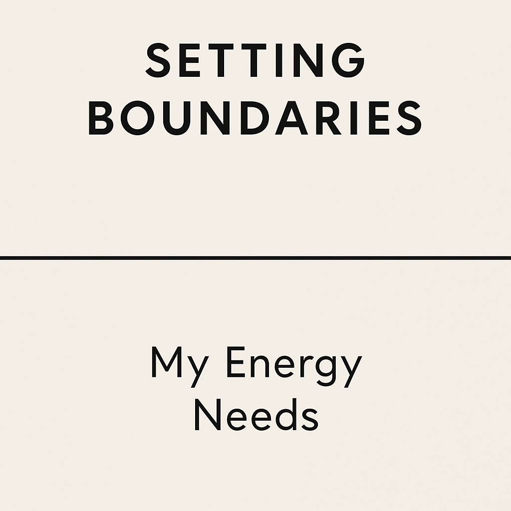 Visual representation of how to set boundaries introverted woman needs to protect her energy.